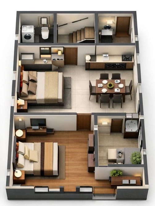 Flat 600 sqft